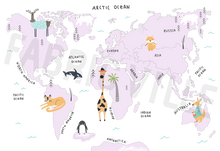 Load image into Gallery viewer, Worldmap Wallpaper for Kids