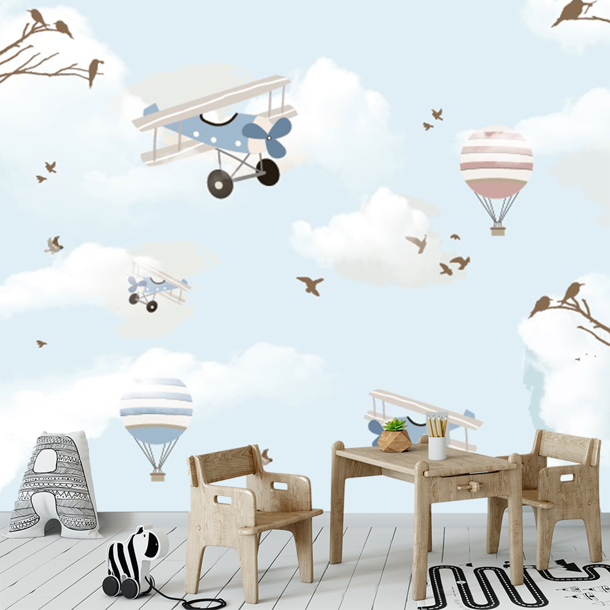 Airplane Wallpaper Kids – Fabric Ville